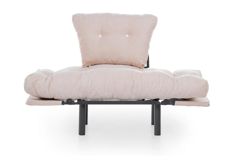 Bramelia Modern Fåtölj i Tyg med Metallstativ - Beige - Möbler - Fåtölj & stolar - Fåtölj