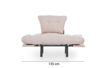 Bramelia Modern Fåtölj i Tyg med Metallstativ - Beige - Möbler - Fåtölj & stolar - Fåtölj