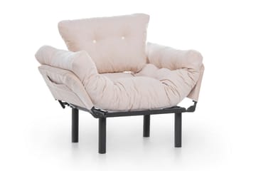 Bramelia Modern Fåtölj i Tyg med Metallstativ - Beige - Möbler - Fåtölj & stolar - Fåtölj