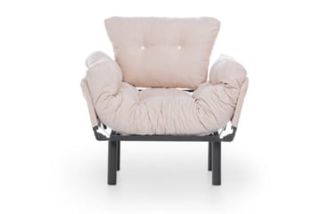 Bramelia Modern Fåtölj i Tyg med Metallstativ - Beige - Möbler - Fåtölj & stolar - Fåtölj
