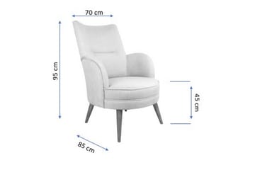 Brandn Fåtölj med Armstöd - Beige - Möbler - Fåtölj & stolar - Fåtölj