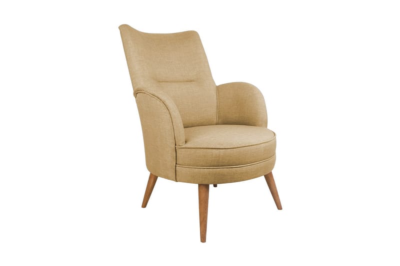 Brandn Fåtölj med Armstöd, Brun