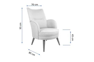 Brandn Fåtölj med Armstöd - Grå - Möbler - Fåtölj & stolar - Fåtölj