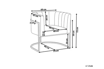 Breitsprecher Fåtölj Sammet - Grå - Möbler - Fåtölj & stolar - Fåtölj