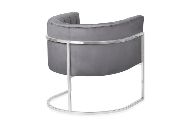 Breitsprecher Fåtölj Sammet - Grå - Möbler - Fåtölj & stolar - Fåtölj