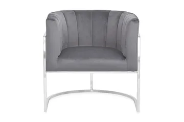 Breitsprecher Fåtölj Sammet - Grå - Möbler - Fåtölj & stolar - Fåtölj