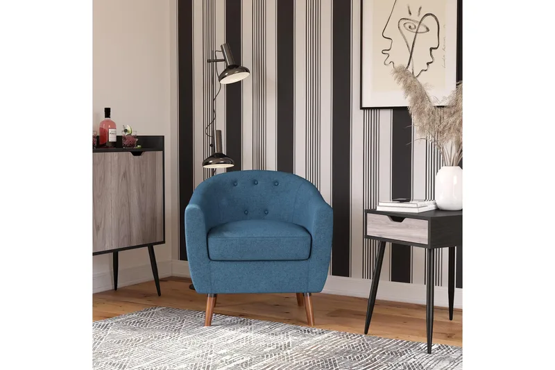 Brie Fåtölj Blå - Queer Eye - Möbler - Fåtölj & stolar - Fåtölj