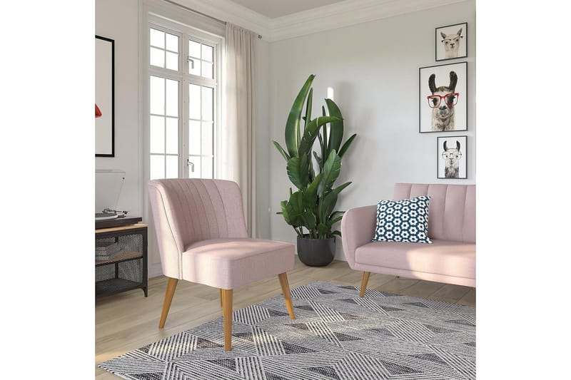 Brittany Fåtölj Linnerosa - Novogratz - Möbler - Fåtölj & stolar - Fåtölj - Fåtölj utan armstöd