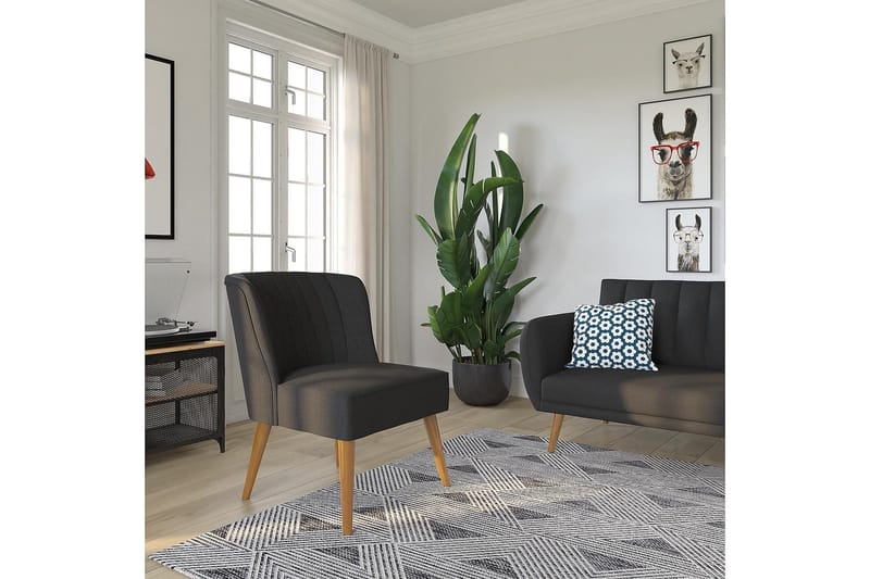 Brittany Fåtölj Mörklinnegrå - Novogratz - Möbler - Fåtölj & stolar - Fåtölj - Fåtölj utan armstöd