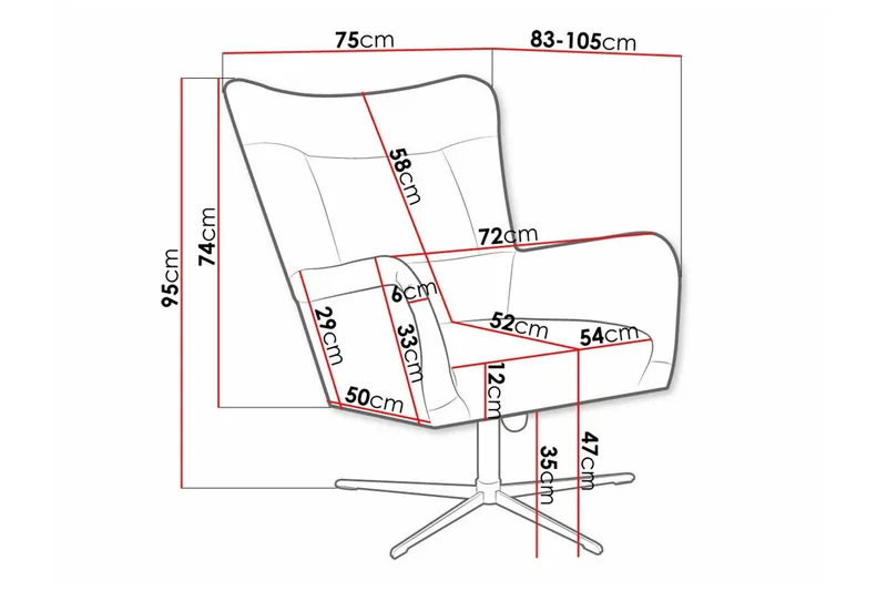 Carney Fåtölj Dark blue - Möbler - Fåtölj & stolar - Fåtölj