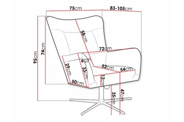 Carney Fåtölj Dark blue - Möbler - Fåtölj & stolar - Fåtölj
