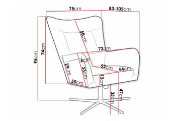 Carney Fåtölj Red - Möbler - Fåtölj & stolar - Fåtölj