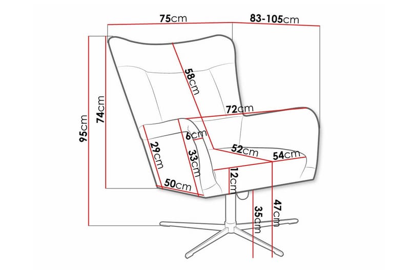 Carney Fåtölj Pink/Black - Möbler - Fåtölj & stolar - Fåtölj