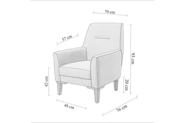 Wyong Fåtölj - Antracit - Möbler - Fåtölj & stolar - Fåtölj
