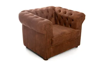 Chesterfield Deluxe Fåtölj - Brun - Möbler - Fåtölj & stolar - Fåtölj - Chesterfield fåtölj