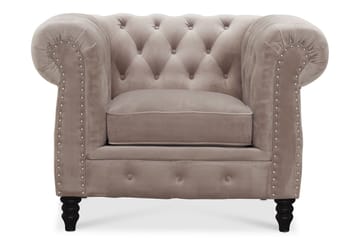 Chester Deluxesfåtölj - Grå|Beige - Möbler - Fåtölj & stolar - Fåtölj - Chesterfield fåtölj