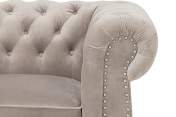 Chester Deluxesfåtölj - Grå|Beige - Möbler - Fåtölj & stolar - Fåtölj - Chesterfield fåtölj