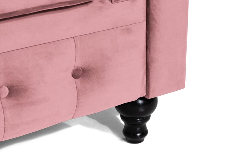 Chesterfield Lyx Fåtölj - Rosa Sammet - Möbler - Fåtölj & stolar - Fåtölj - Chesterfield fåtölj