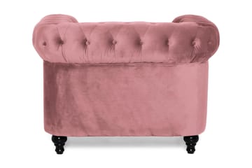 Chesterfield Lyx Fåtölj - Rosa Sammet - Möbler - Fåtölj & stolar - Fåtölj - Chesterfield fåtölj