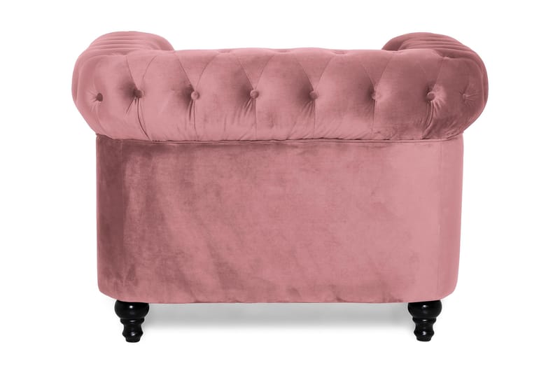 Chesterfield Lyx Fåtölj - Rosa Sammet - Möbler - Fåtölj & stolar - Fåtölj - Chesterfield fåtölj