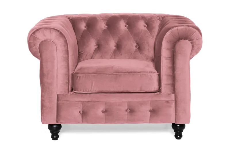 Chesterfield Lyx Fåtölj - Rosa - Möbler - Fåtölj & stolar - Fåtölj - Chesterfield fåtölj
