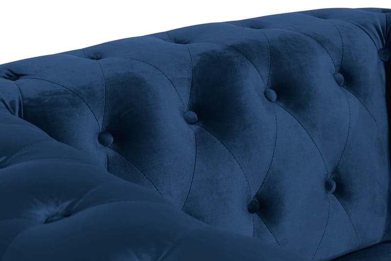 Chesterfield Lyx Stor skön djup sammetsfåtölj - Fåtölj till vardagsrum - Blå Sammet - Möbler - Fåtölj & stolar - Fåtölj - Chesterfield fåtölj