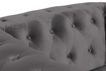 Chesterfield Lyx Stor skön djup sammetsfåtölj - Fåtölj till vardagsrum - Mörkgrå Sammet - Möbler - Fåtölj & stolar - Fåtölj - Chesterfield fåtölj