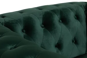 Chesterfield Lyx Stor skön djup sammetsfåtölj - Fåtölj till vardagsrum - Mörkgrön Sammet - Möbler - Fåtölj & stolar - Fåtölj - Chesterfield fåtölj