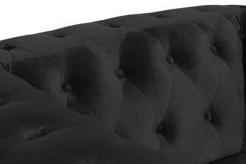 Chesterfield Lyx Stor skön djup sammetsfåtölj - Fåtölj till vardagsrum - Svart Sammet - Möbler - Fåtölj & stolar - Fåtölj - Chesterfield fåtölj