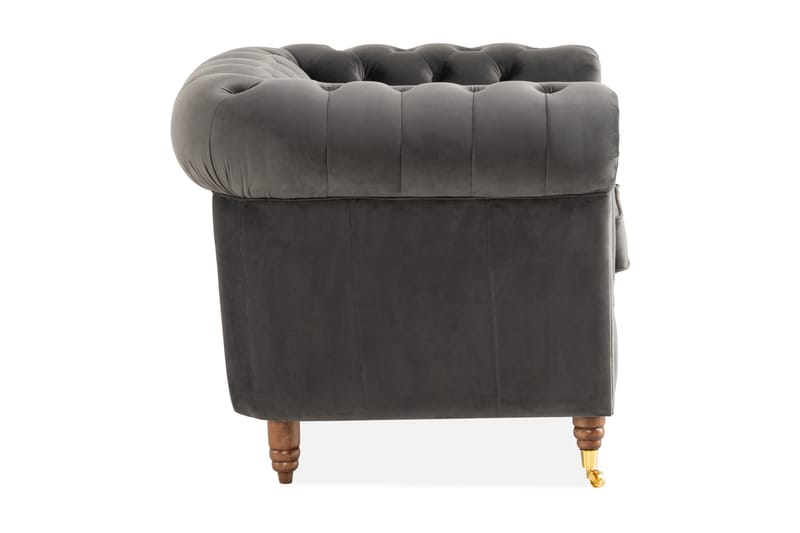 Fåtölj Chester Deluxe - Grå - Möbler - Fåtölj & stolar - Fåtölj - Chesterfield fåtölj