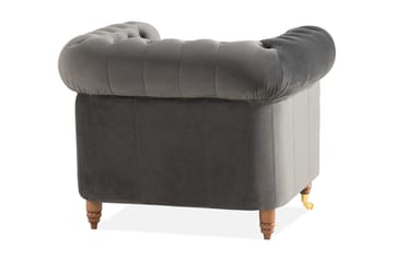 Fåtölj Chester Deluxe - Grå - Möbler - Fåtölj & stolar - Fåtölj - Chesterfield fåtölj