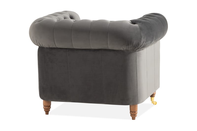 Fåtölj Chester Deluxe - Grå - Möbler - Fåtölj & stolar - Fåtölj - Chesterfield fåtölj