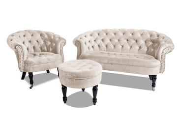 Fåtölj Chester Ludovic - Beige - Möbler - Fåtölj & stolar - Fåtölj - Chesterfield fåtölj