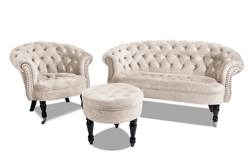 Fåtölj Chester Ludovic - Beige - Möbler - Fåtölj & stolar - Fåtölj - Chesterfield fåtölj