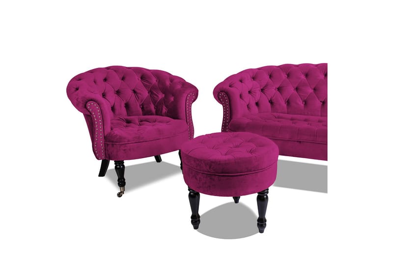 Fåtölj Chester Ludovic - Cerise - Möbler - Fåtölj & stolar - Fåtölj - Chesterfield fåtölj