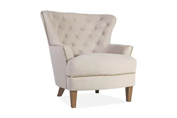 Fåtölj Holmes 79x85xh98 cm Beige - Möbler - Fåtölj & stolar - Fåtölj - Chesterfield fåtölj