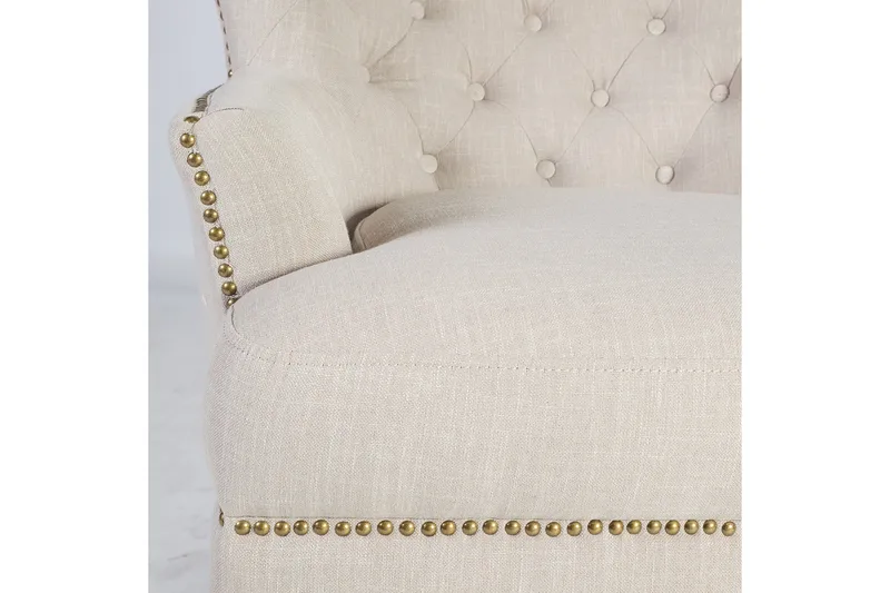 Fåtölj Holmes 79x85xh98 cm Beige - Möbler - Fåtölj & stolar - Fåtölj - Chesterfield fåtölj