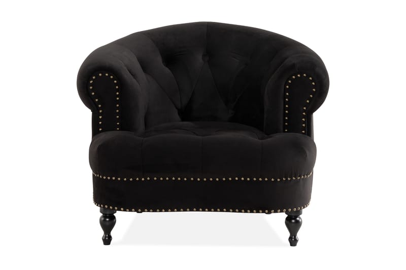 Fåtölj Petitfils - Svart - Möbler - Fåtölj & stolar - Fåtölj - Chesterfield fåtölj