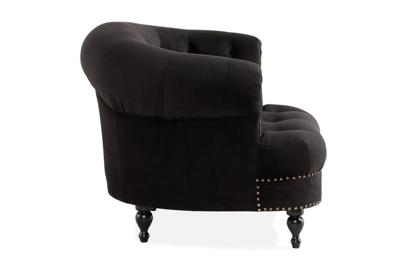 Fåtölj Petitfils - Svart - Möbler - Fåtölj & stolar - Fåtölj - Chesterfield fåtölj
