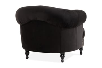 Fåtölj Petitfils - Svart - Möbler - Fåtölj & stolar - Fåtölj - Chesterfield fåtölj