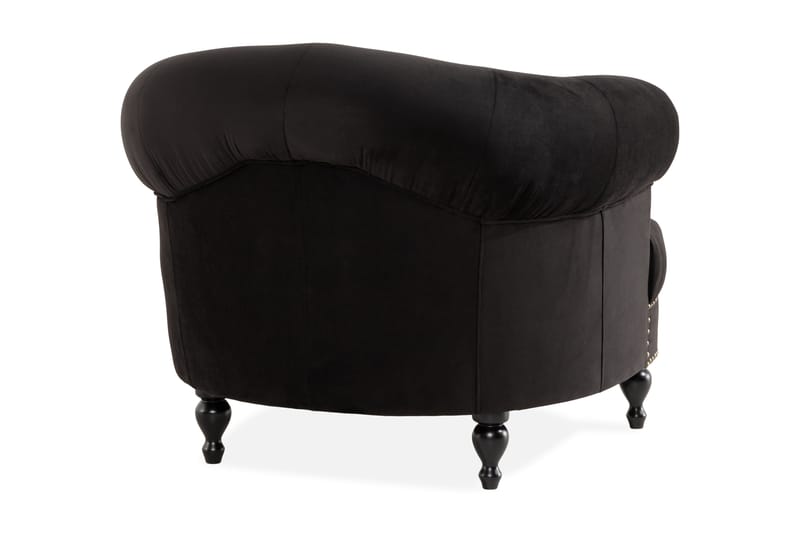 Fåtölj Petitfils - Svart - Möbler - Fåtölj & stolar - Fåtölj - Chesterfield fåtölj
