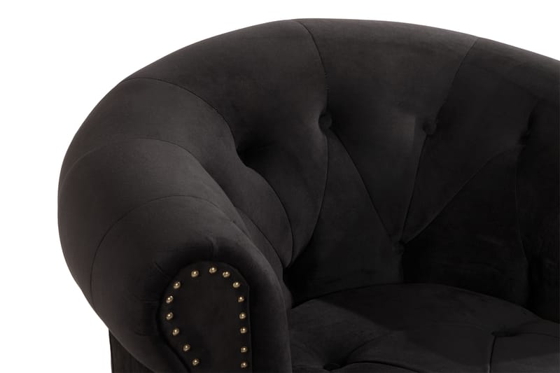 Fåtölj Petitfils - Svart - Möbler - Fåtölj & stolar - Fåtölj - Chesterfield fåtölj