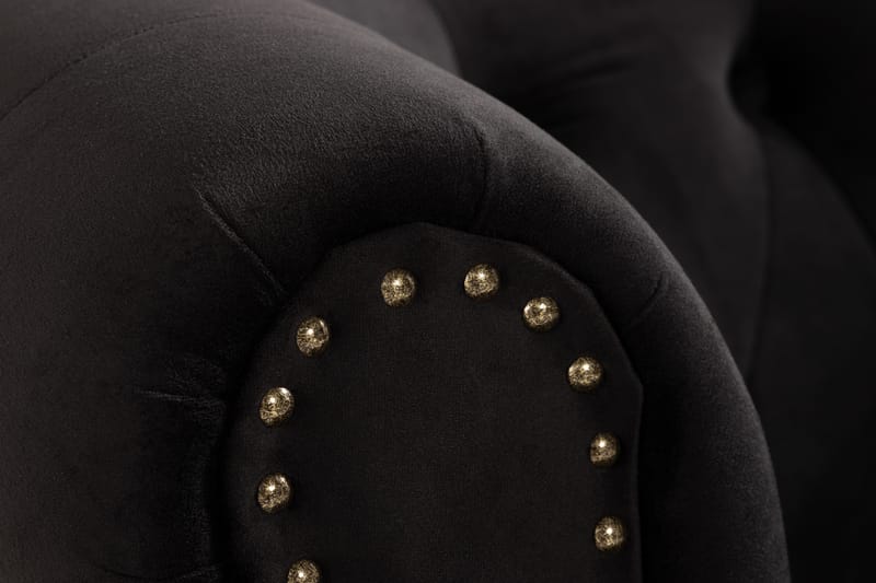 Fåtölj Petitfils - Svart - Möbler - Fåtölj & stolar - Fåtölj - Chesterfield fåtölj