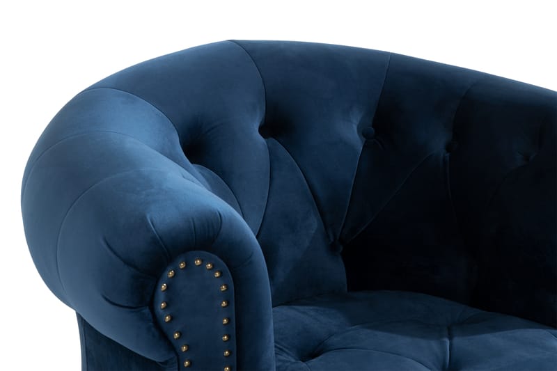 Fåtölj Petitfils - Blå - Möbler - Fåtölj & stolar - Fåtölj - Chesterfield fåtölj