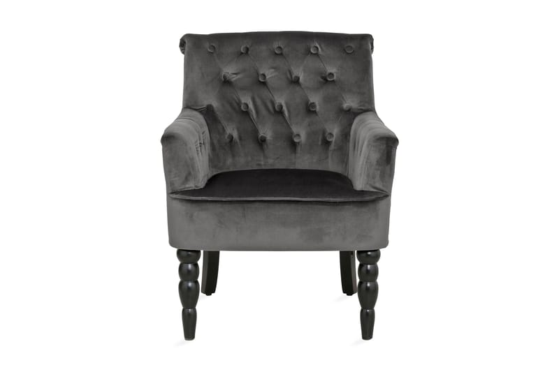Naoki Sammetsfåtölj - Grå - Möbler - Fåtölj & stolar - Fåtölj - Chesterfield fåtölj