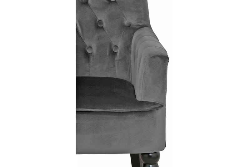 Naoki Sammetsfåtölj - Grå - Möbler - Fåtölj & stolar - Fåtölj - Chesterfield fåtölj