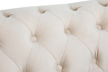 Sammetsfåtölj Chester Deluxe - Beige - Möbler - Fåtölj & stolar - Fåtölj - Chesterfield fåtölj