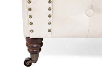 Sammetsfåtölj Chester Deluxe - Beige - Möbler - Fåtölj & stolar - Fåtölj - Chesterfield fåtölj