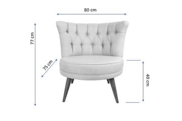 Vollbracht Fåtölj utan Armstöd - Beige - Möbler - Fåtölj & stolar - Fåtölj - Chesterfield fåtölj