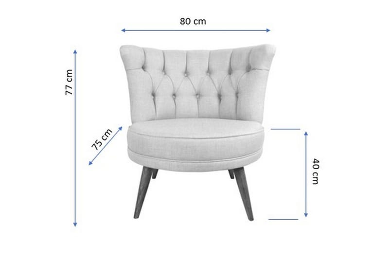 Vollbracht Fåtölj utan Armstöd - Beige - Möbler - Fåtölj & stolar - Fåtölj - Chesterfield fåtölj